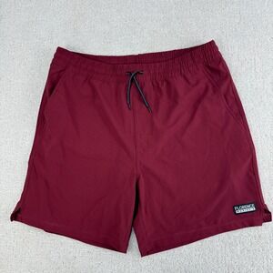 Florence Marine X Board Shorts Mens M Burgundy Ripstop Hybrid FMBS00006